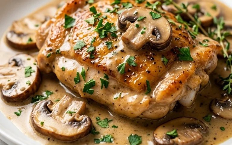 Creamy Mushroom Chicken Recipe