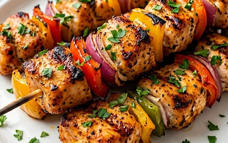Air Fryer Chicken Skewers (VIDEO)