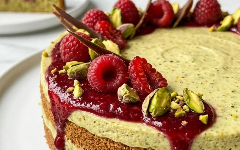 Pistachio Raspberry Cake