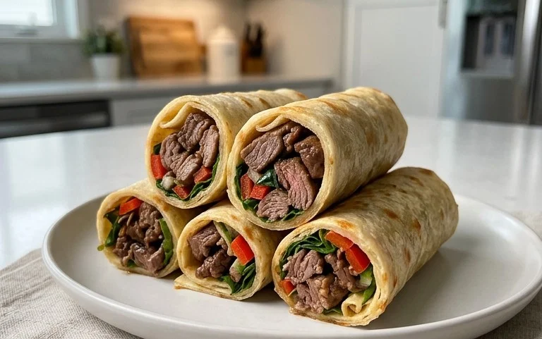 Thai Basil Beef Rolls