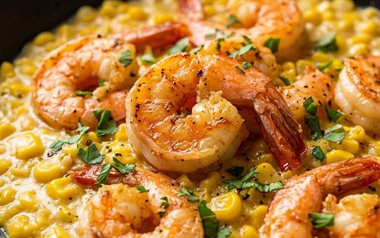 Shrimp and Creamed Corn (30 Minutes, One-Pan)