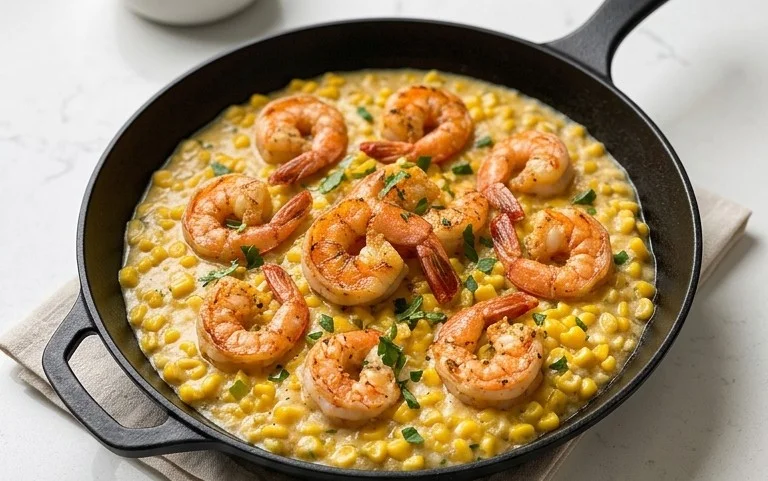 Shrimp and Creamed Corn (30 Minutes, One-Pan)