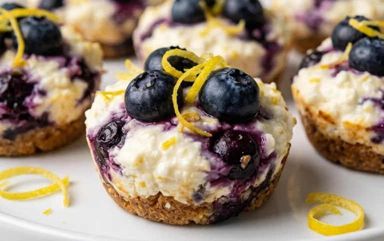 Blueberry and Lemon Zest Cottage Cheese Bites