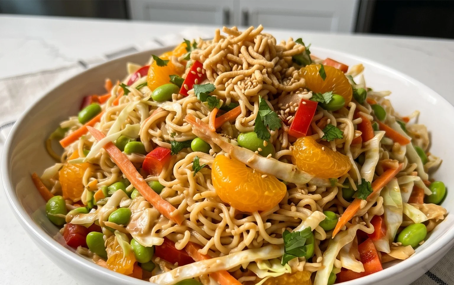 Crunchy Asian Ramen Noodle Salad Recipe