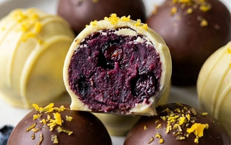 LEMON BLUEBERRY TRUFFLES 