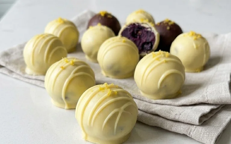 LEMON BLUEBERRY TRUFFLES