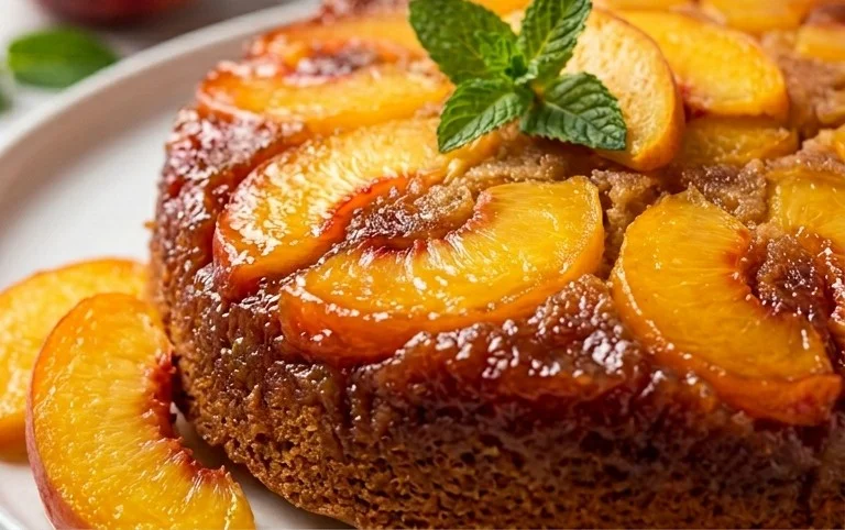 Peach Upside-Down Cake Recipe