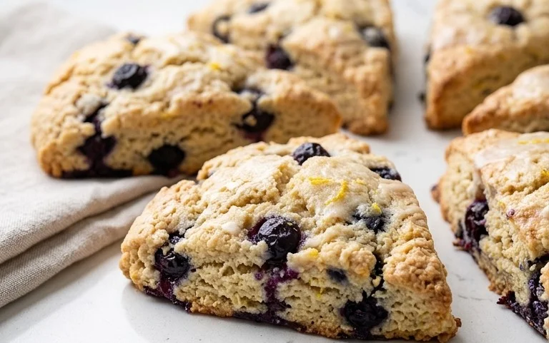 Almond Flour Lemon Blueberry Scones
