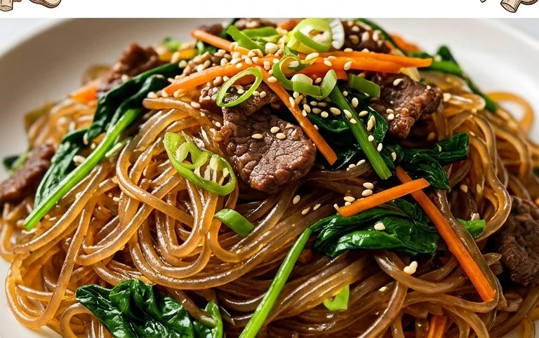 Japchae (Korean Glass Noodle Stir Fry)