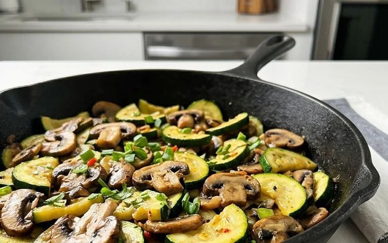 Skillet Zucchini and Mushrooms