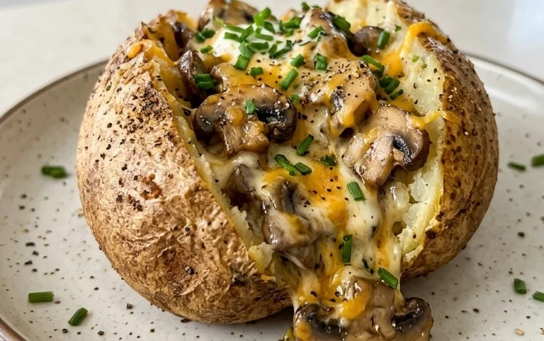 The Ultimate Stuffed Baked Potatoes with Mushrooms