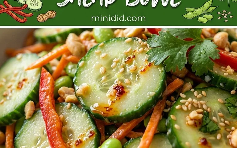 Creamy Asian Cucumber Salad Bowl