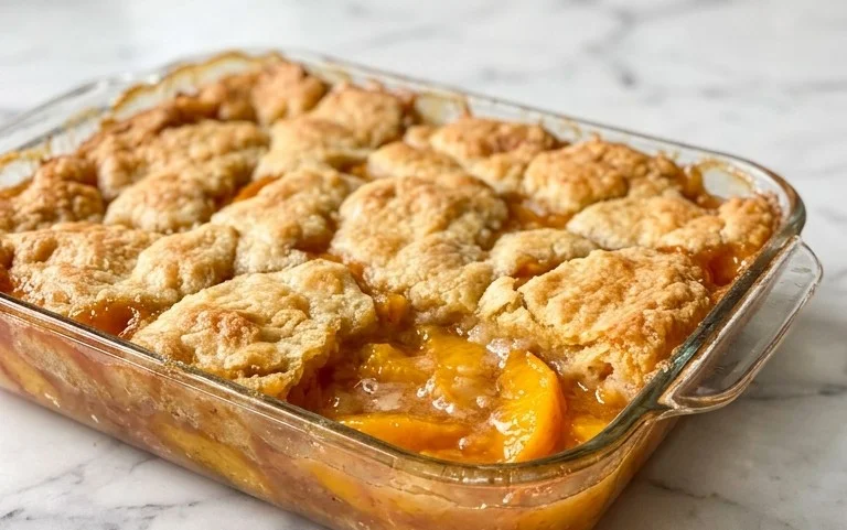 The Easiest Southern Peach Cobbler