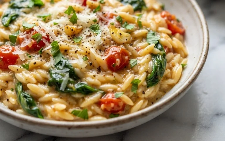 Creamy Garlic Parmesan Orzo