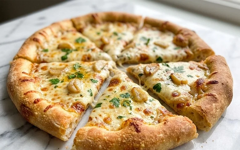 buttery garlic pizza