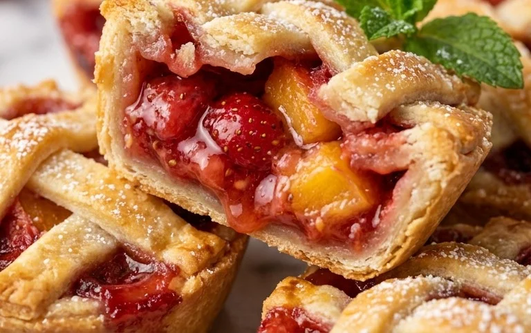 Strawberry Peach Pie Bites