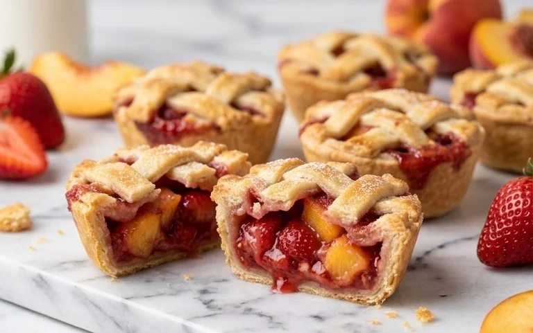 Strawberry Peach Pie Bites