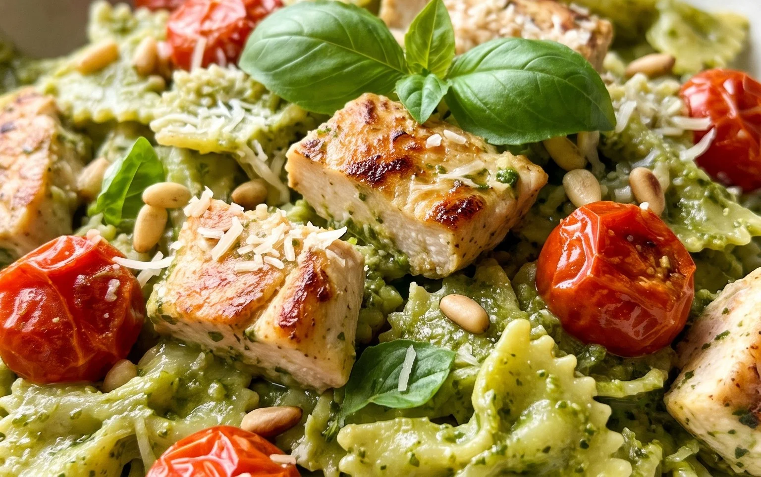Creamy Chicken Pesto Pasta