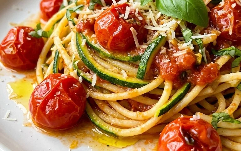 Healthy Tomato Zucchini Pasta