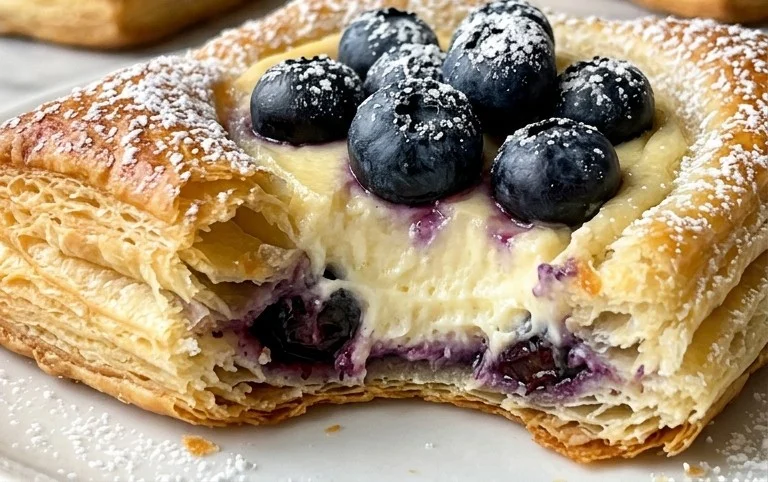 Blueberry Cream Cheese Puff Pastry