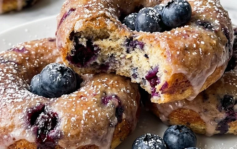 Blueberry Cake Donuts
