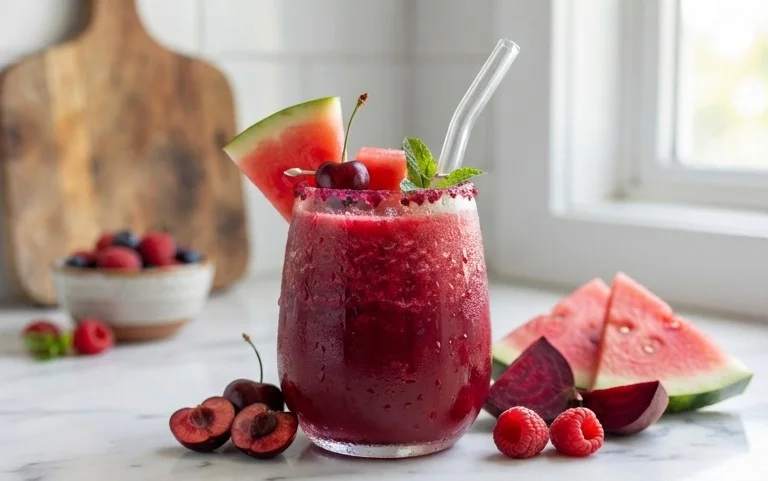 Watermelon Cherry Berry Beet Juice