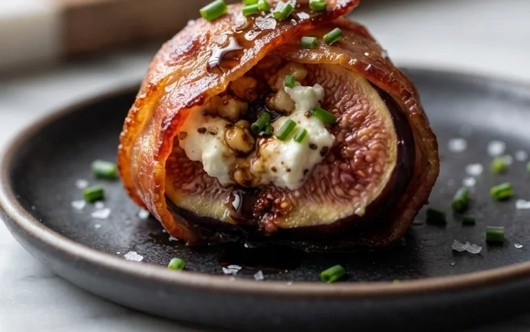 Beef Bacon Wrapped Stuffed Figs