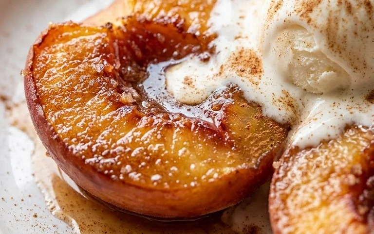 Cinnamon Sugar Baked Peaches