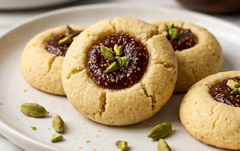 Cardamom Fig Thumbprint Cookies