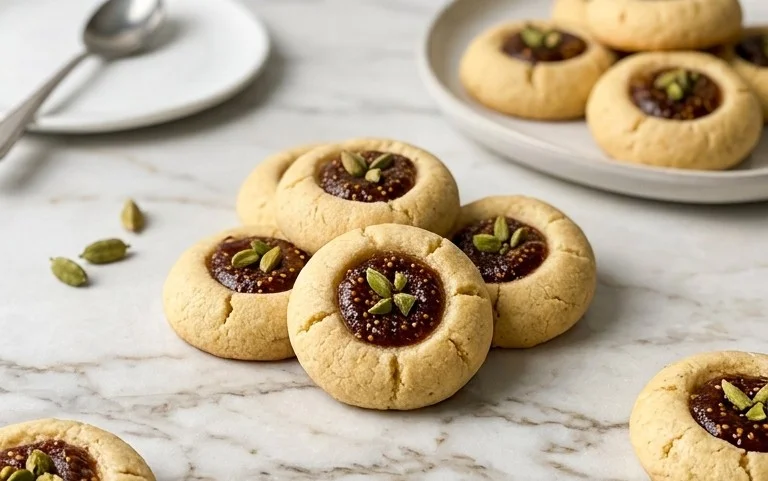 Cardamom Fig Thumbprint Cookies
