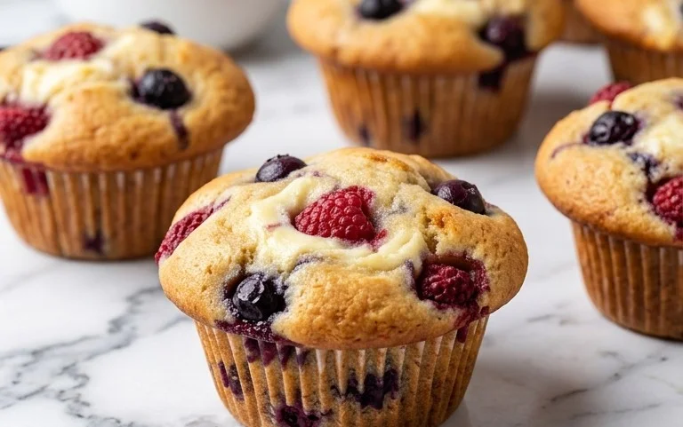 Berry Cream Cheese Muffins