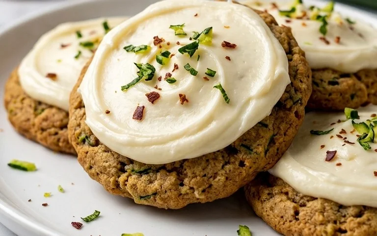 Zucchini Cookies with Cream Cheese Frosting
