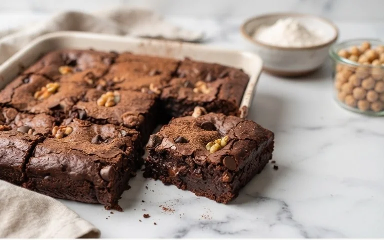 Flourless Chickpea Brownies (Vegan & Gluten Free)